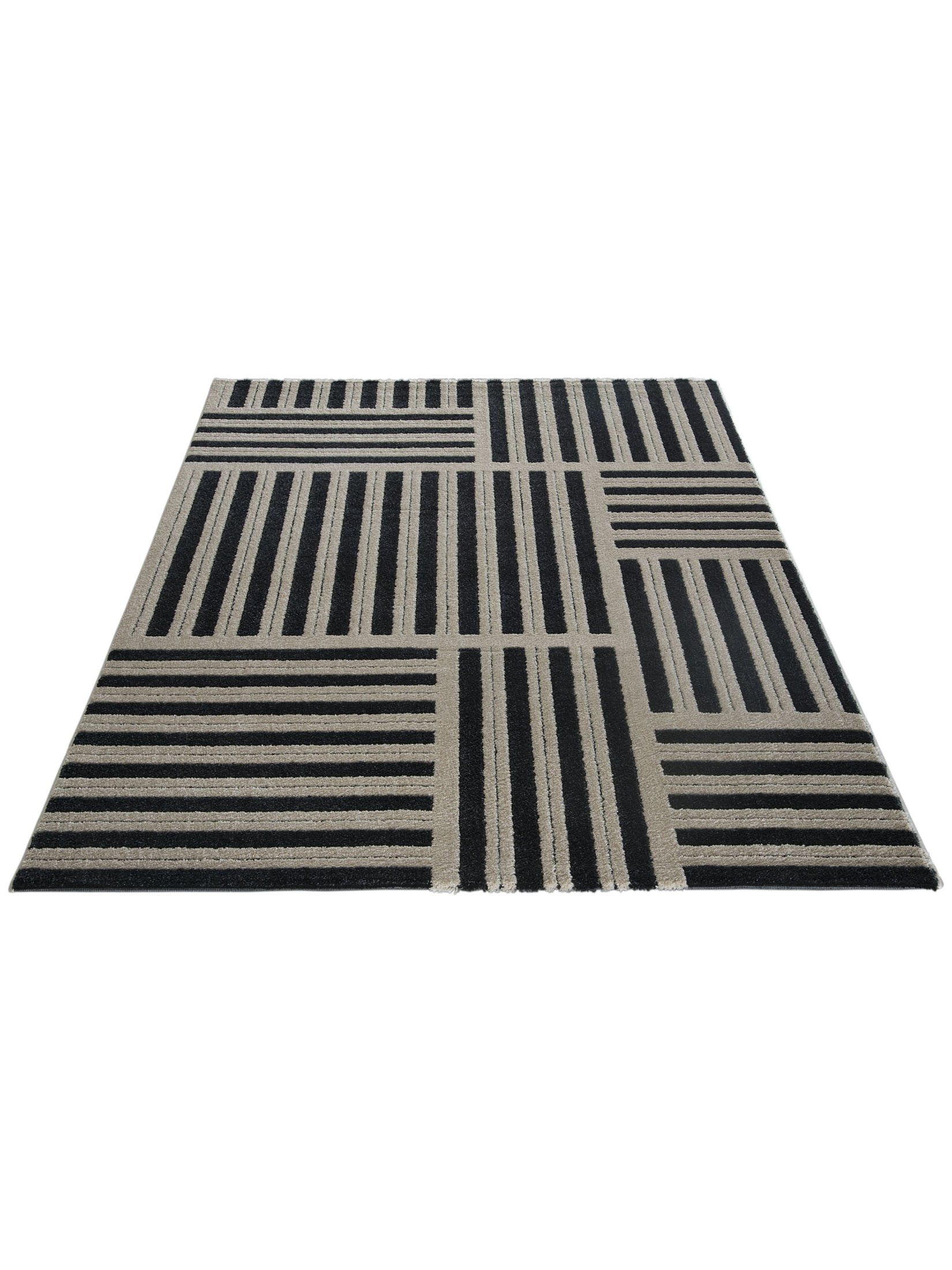 Rieseby Moderner Teppich, Black/White