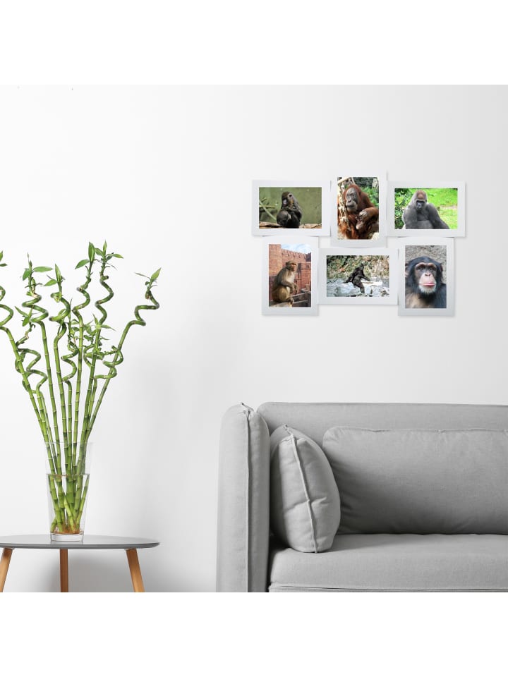 relaxdays Bilderrahmen in Weiß - (B)47,5 x (H)33 cm günstig kaufen onesize