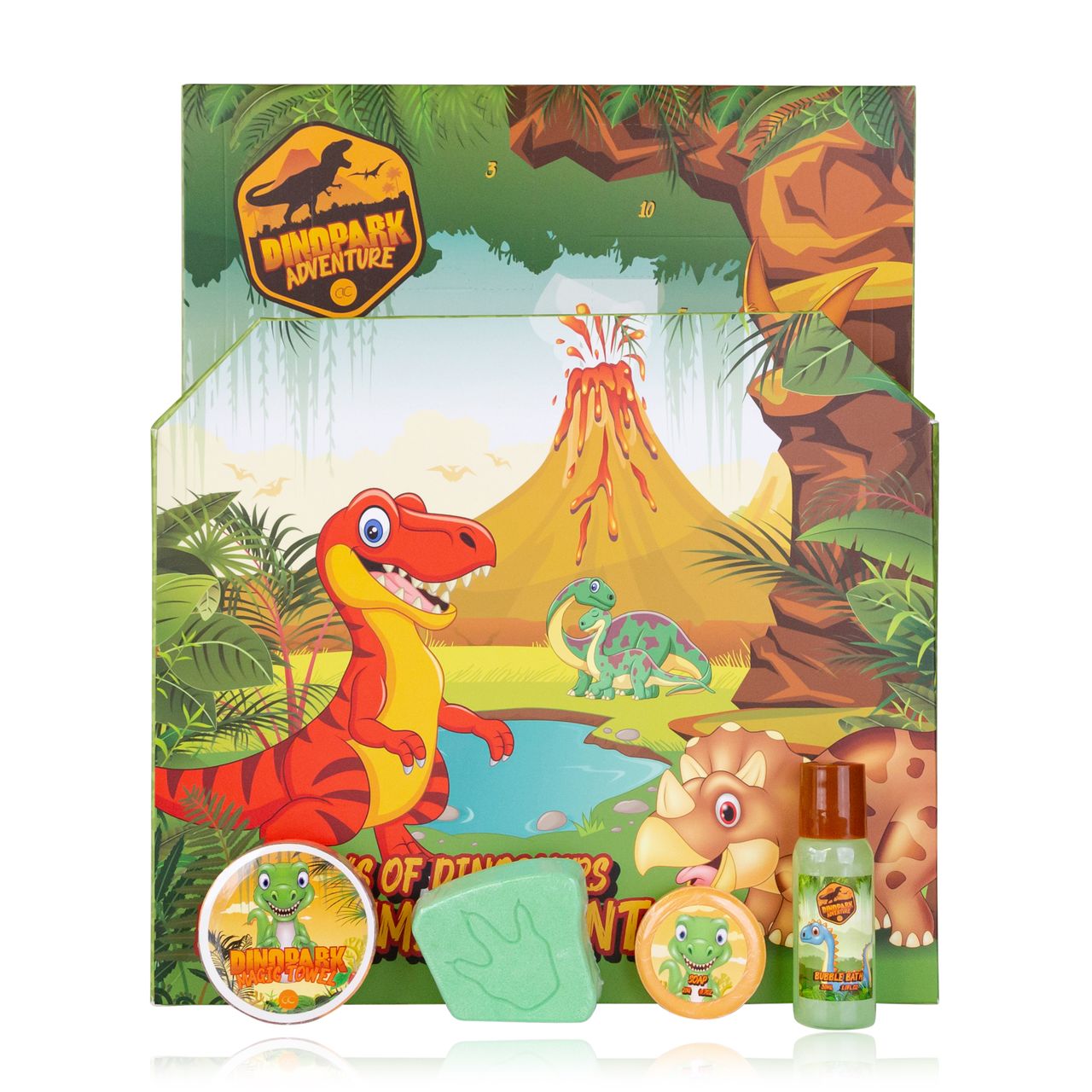 accentra Adventskalender DINOPARK ADVENTURE in aufklappbarer Box