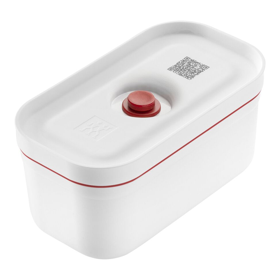 Vakuum Lunchbox S, Kunststoff, Weiß-Rot