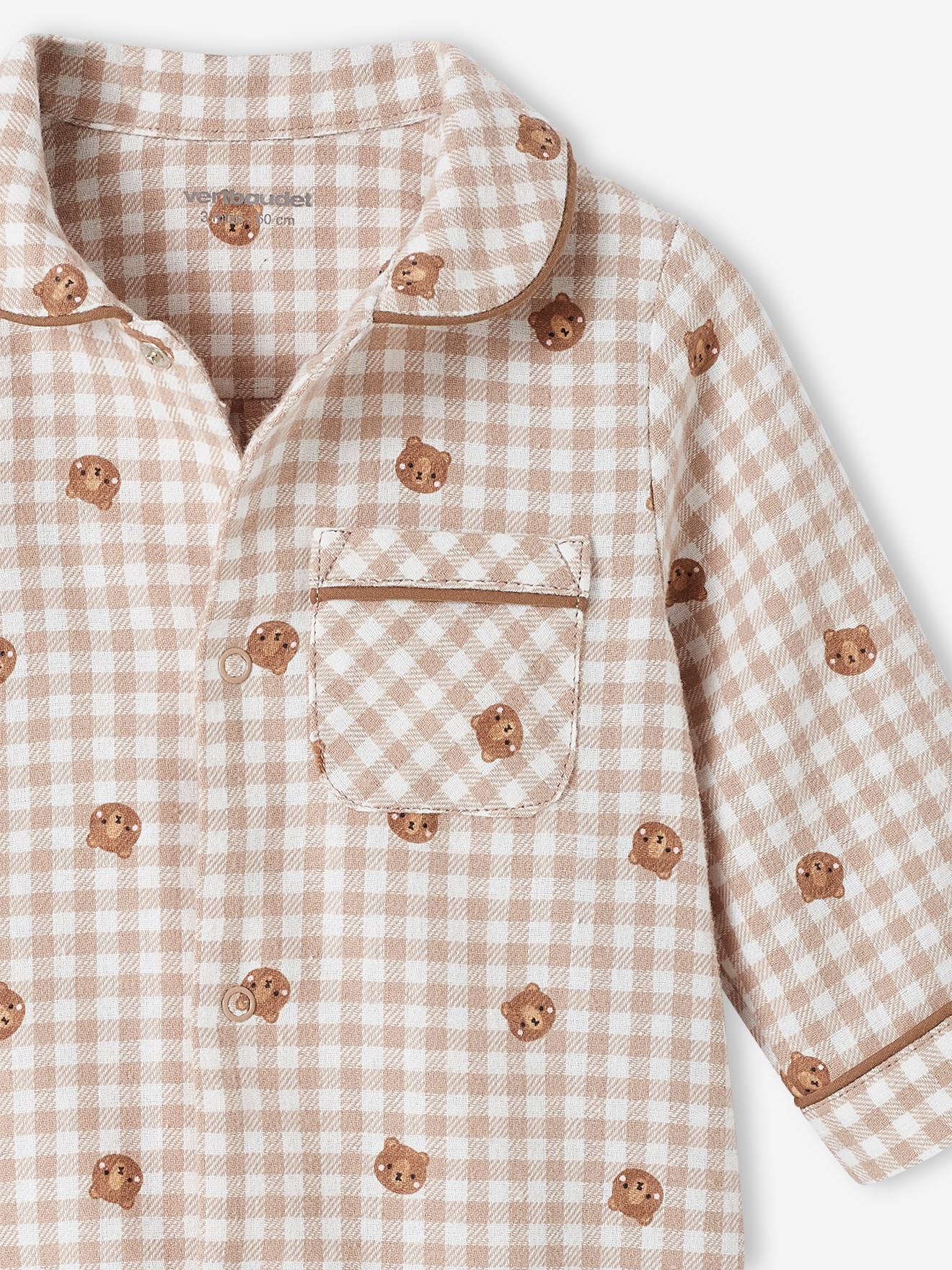 Vertbaudet Jungen Baby Strampler, Oeko-Tex - beige