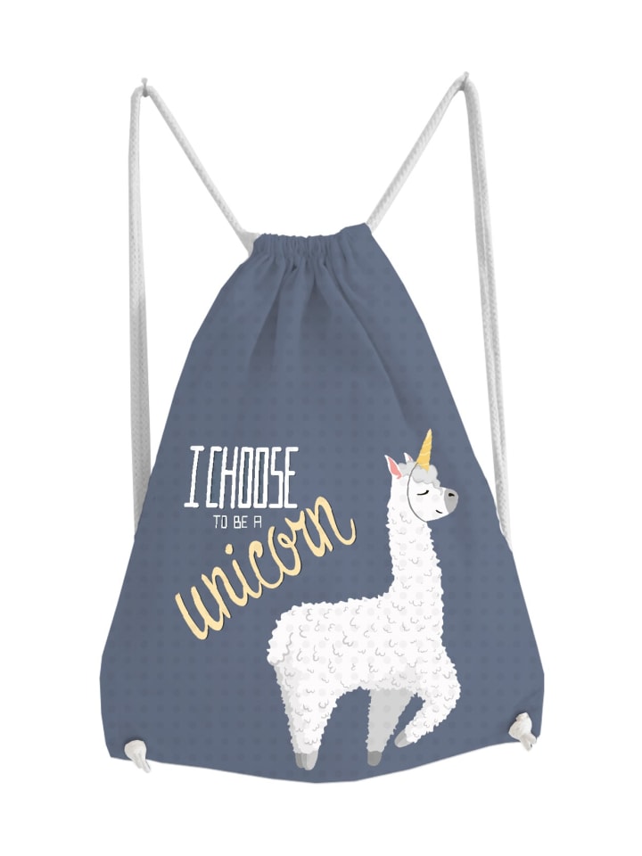 Geda Labels Turnbeutel Lama I Choose in Blau - 42x33x1cm günstig kaufen onesize