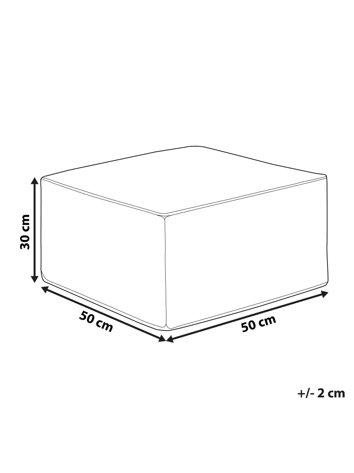 Beliani Pouf MUKKI in Rot - (W) 50 x (H) 30 x (L) 50 cm günstig kaufen onesize