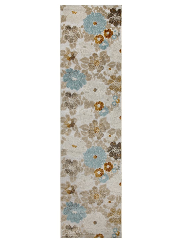 Wecon Home Läufer Beach Flower in beige, hellblau, gelb günstig kaufen