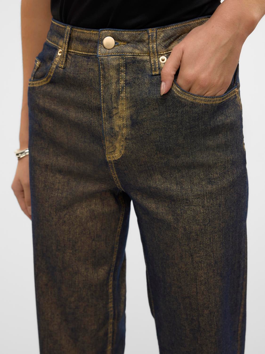 VMTESSA Hohe Taille Weiter Beinschnitt Jeans