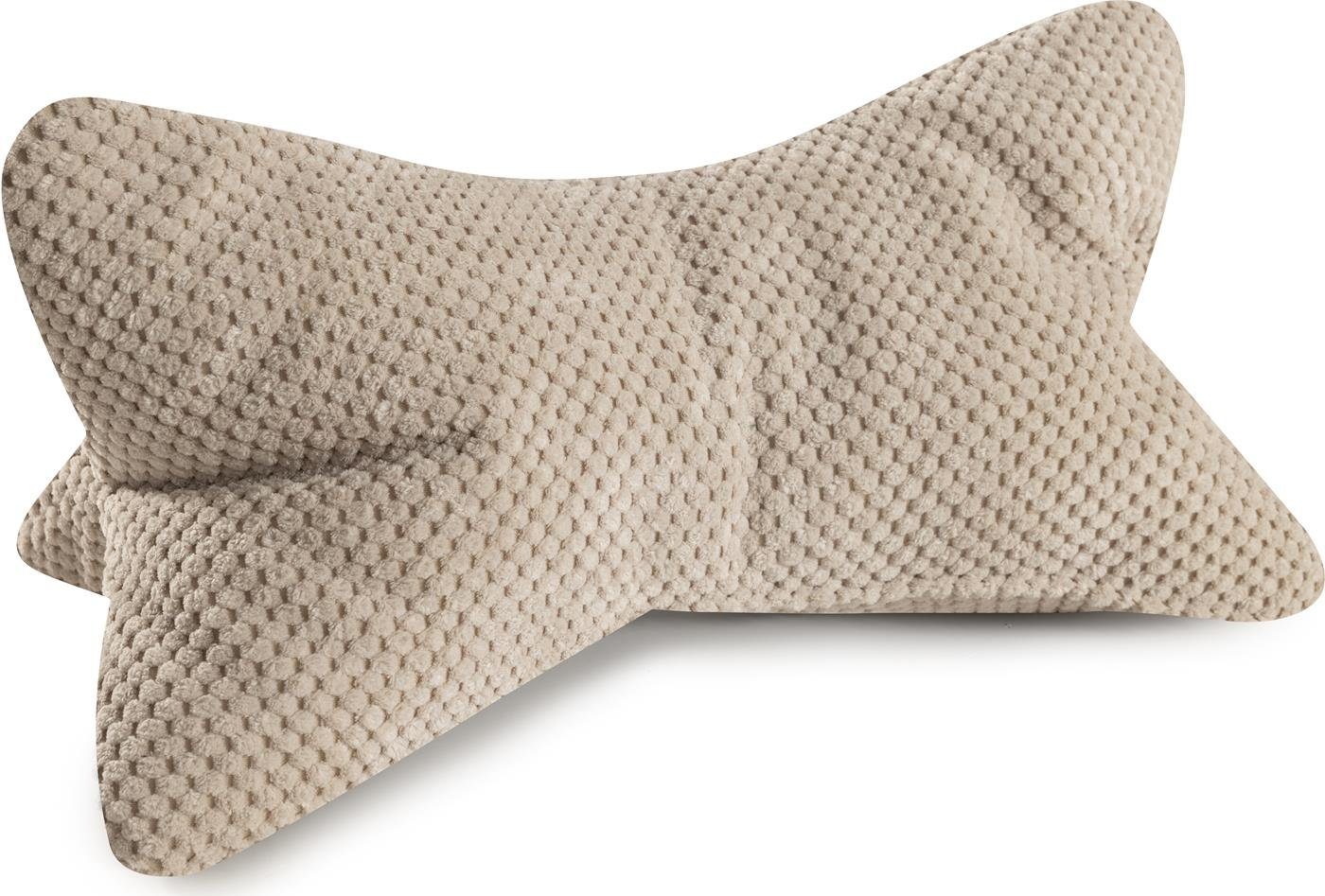 Nackenstützkissen Leseknochen ergonomische Form Nacken- oder Lendenstütze flexible, Magma Heimtex, Füllung: Polyester, Bezug: Stoff, 1-tlg., flexible Stütze für Bücher, E-Books oder Tablets