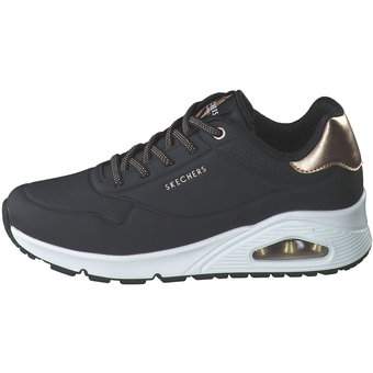Skechers Uno Shimmer Away Sneaker in schwarz