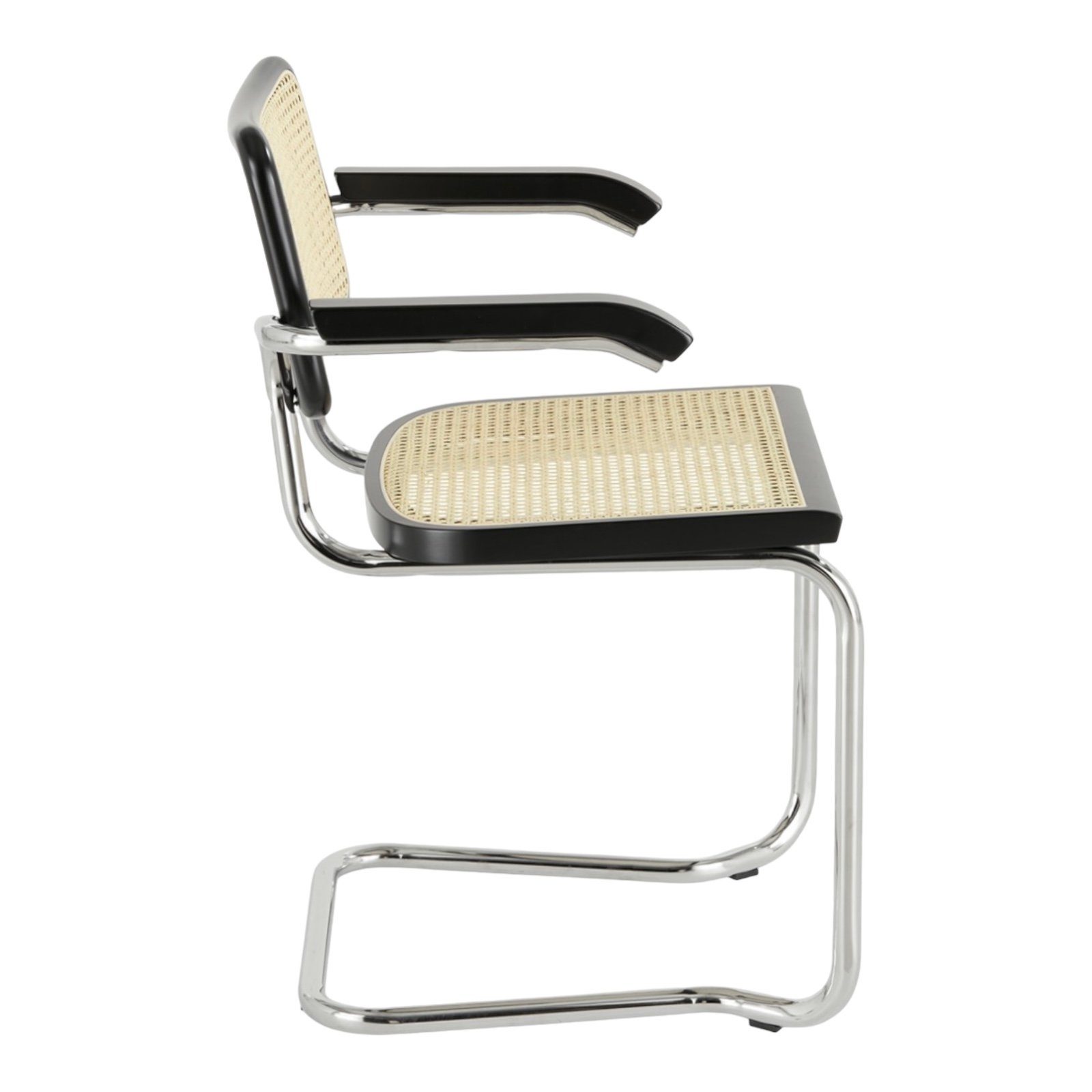 k-hometrends Freischwinger Modernes Schwingstuhl Set KALEO, Wohnzimmerstühle (2er Set), Wiener Geflecht, hoher Sitzkomfort