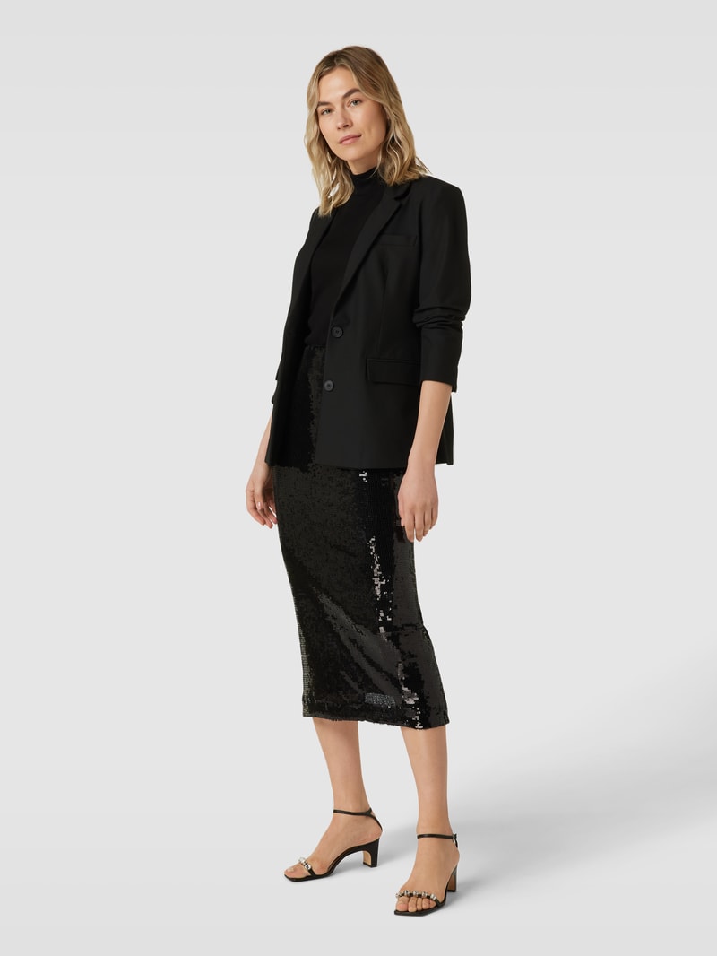 Midirock mit Allover-Paillettenbesatz Modell 'XAVI' in black