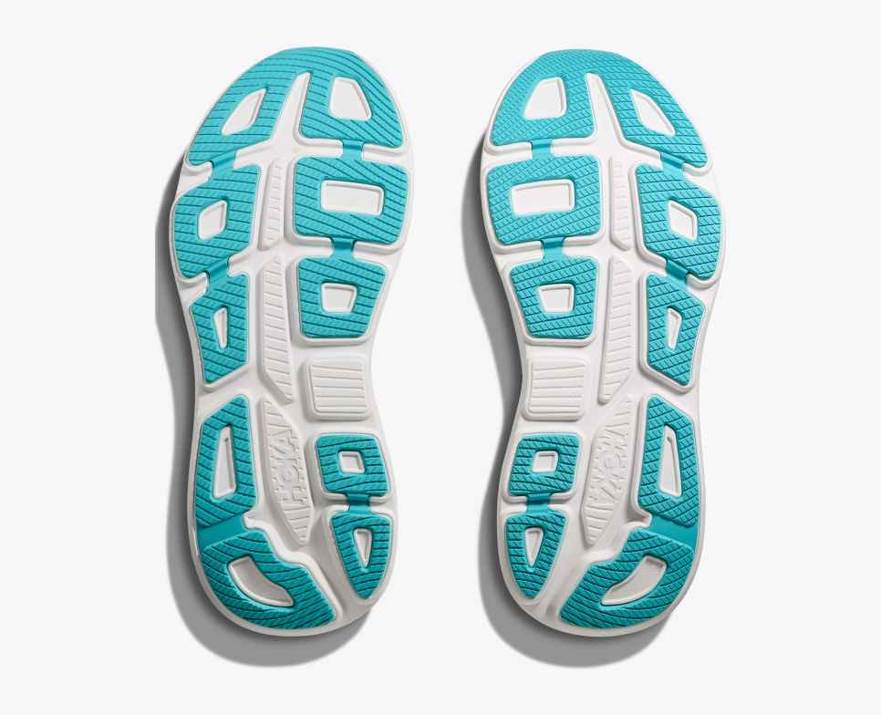 Bondi 9 White / Hoka Blue