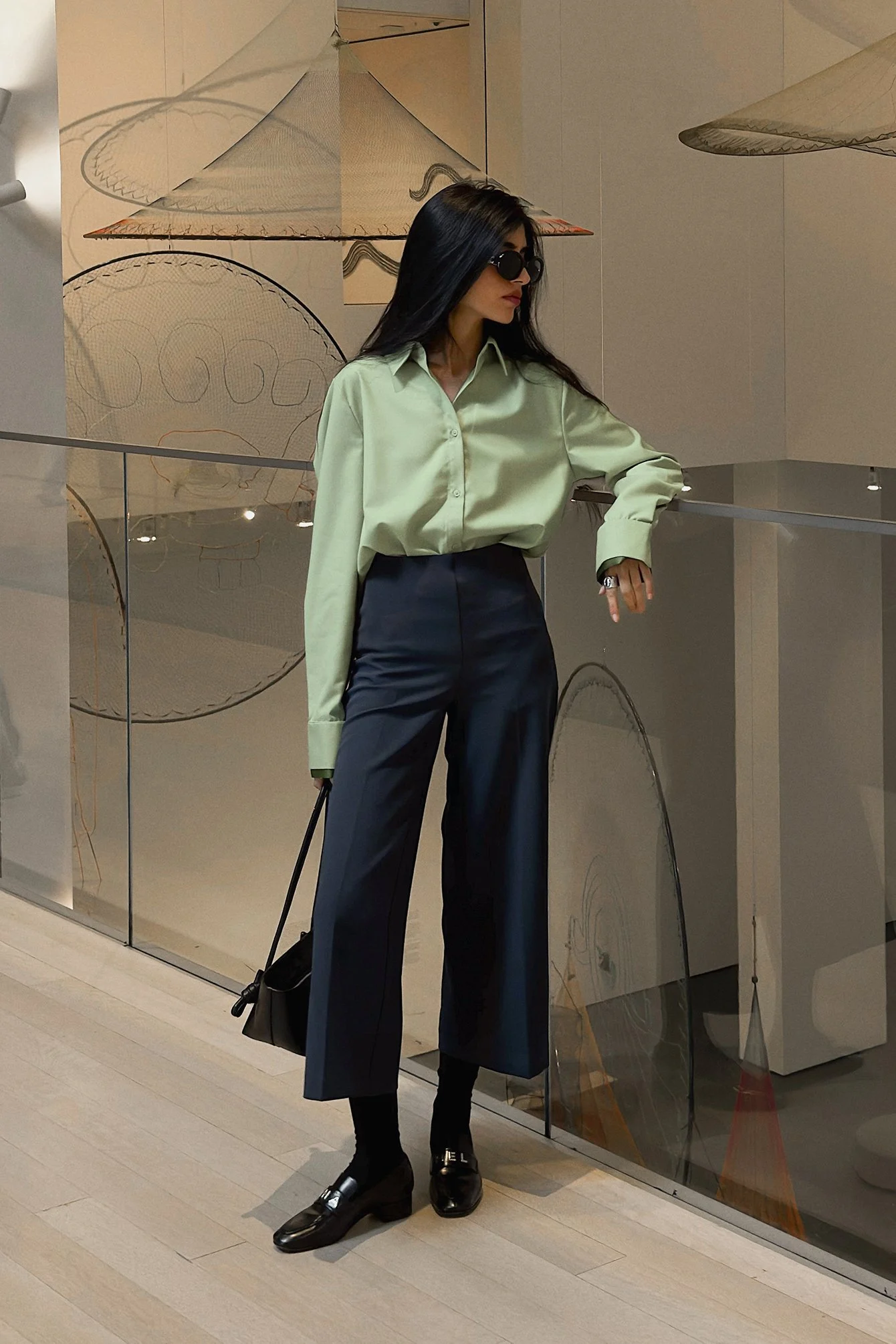 Culotte-Hose mit hoher Taille