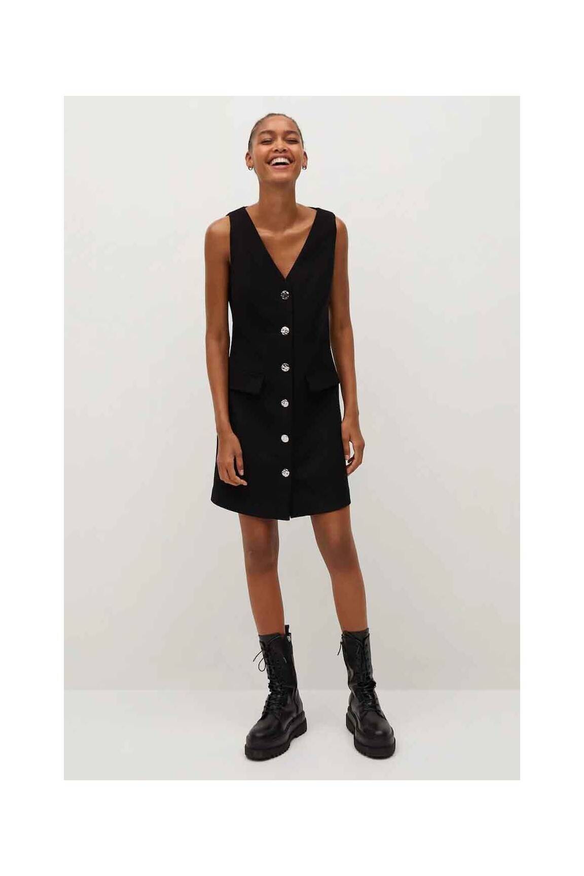 Mango Ensembles Robe Femme couleur noir