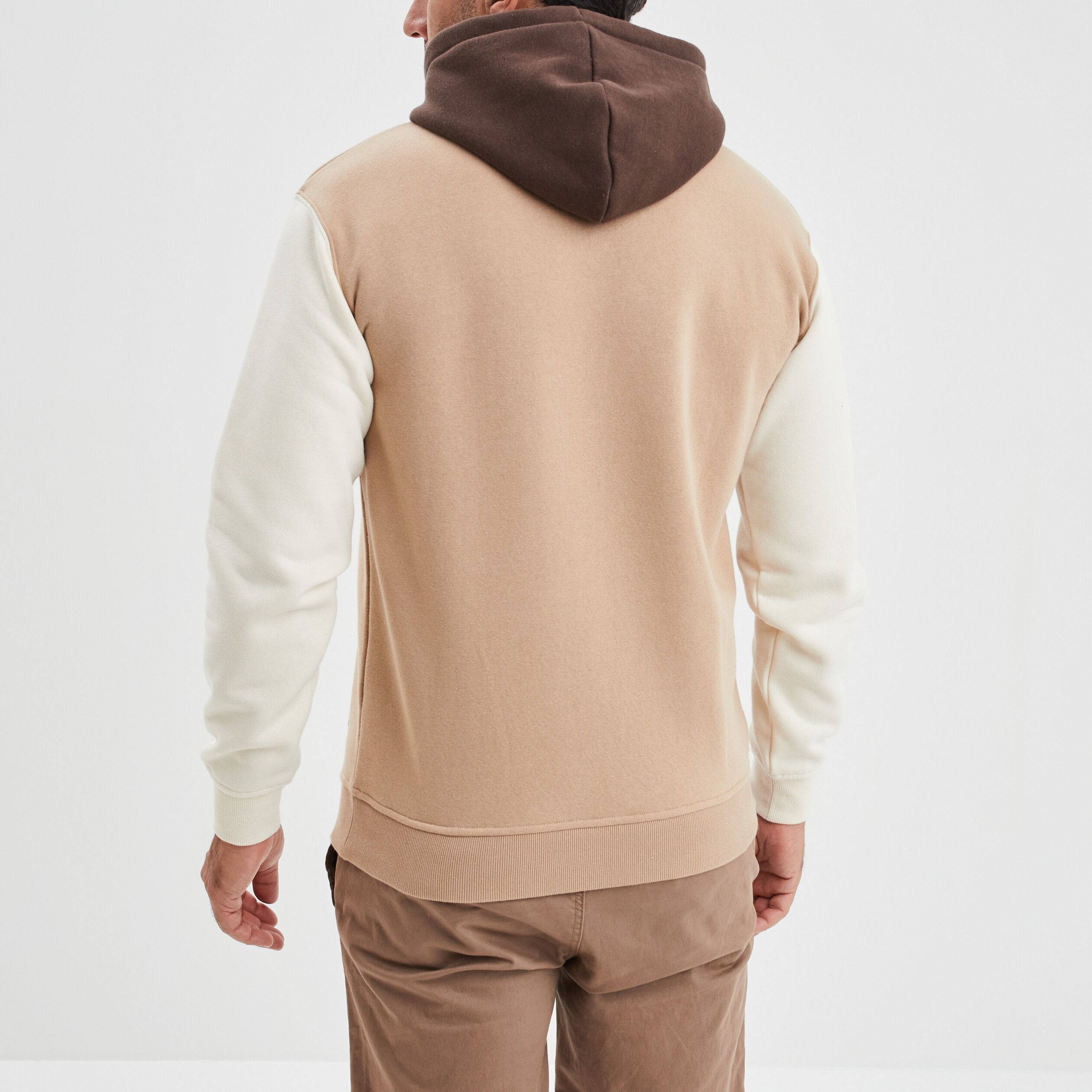 Sweat à capuche hoodie Creeks marron homme | La Halle