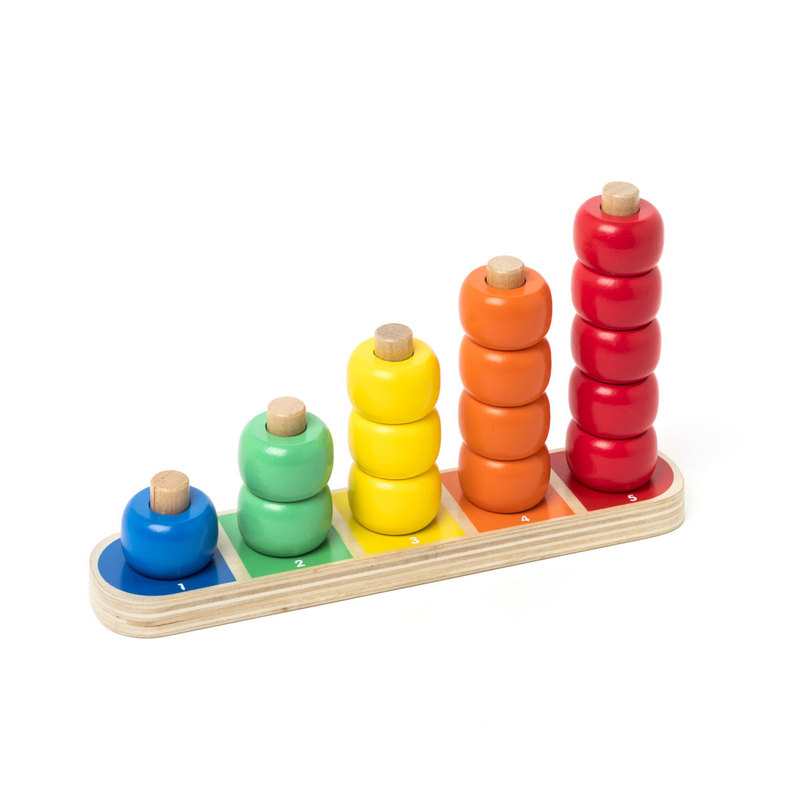 Jeu d'empilage couleurs et chiffres Oxybul