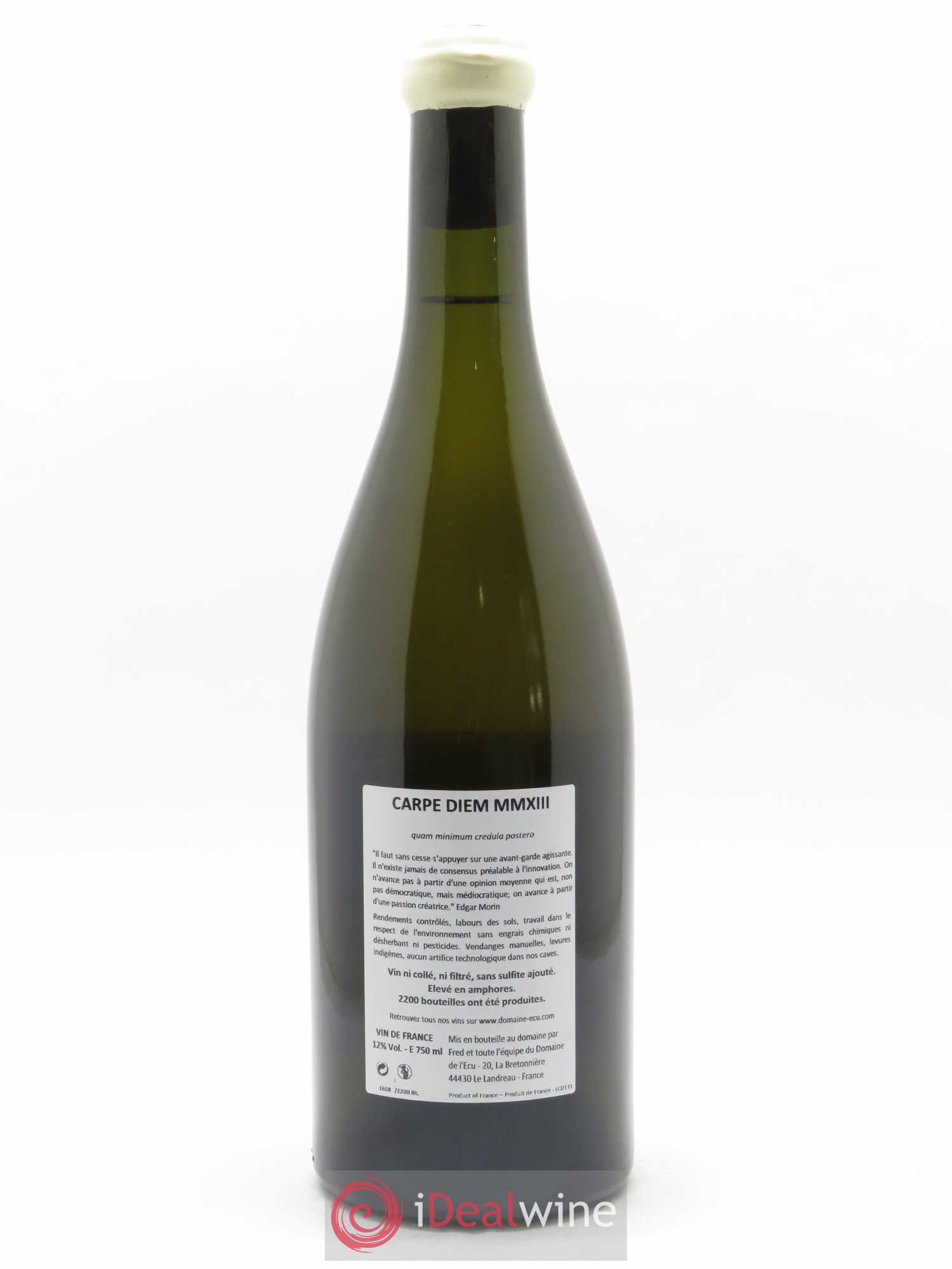 Vin de France Carpe Diem L'Ecu (Domaine de)  2013 - Lot de 1 Bouteille