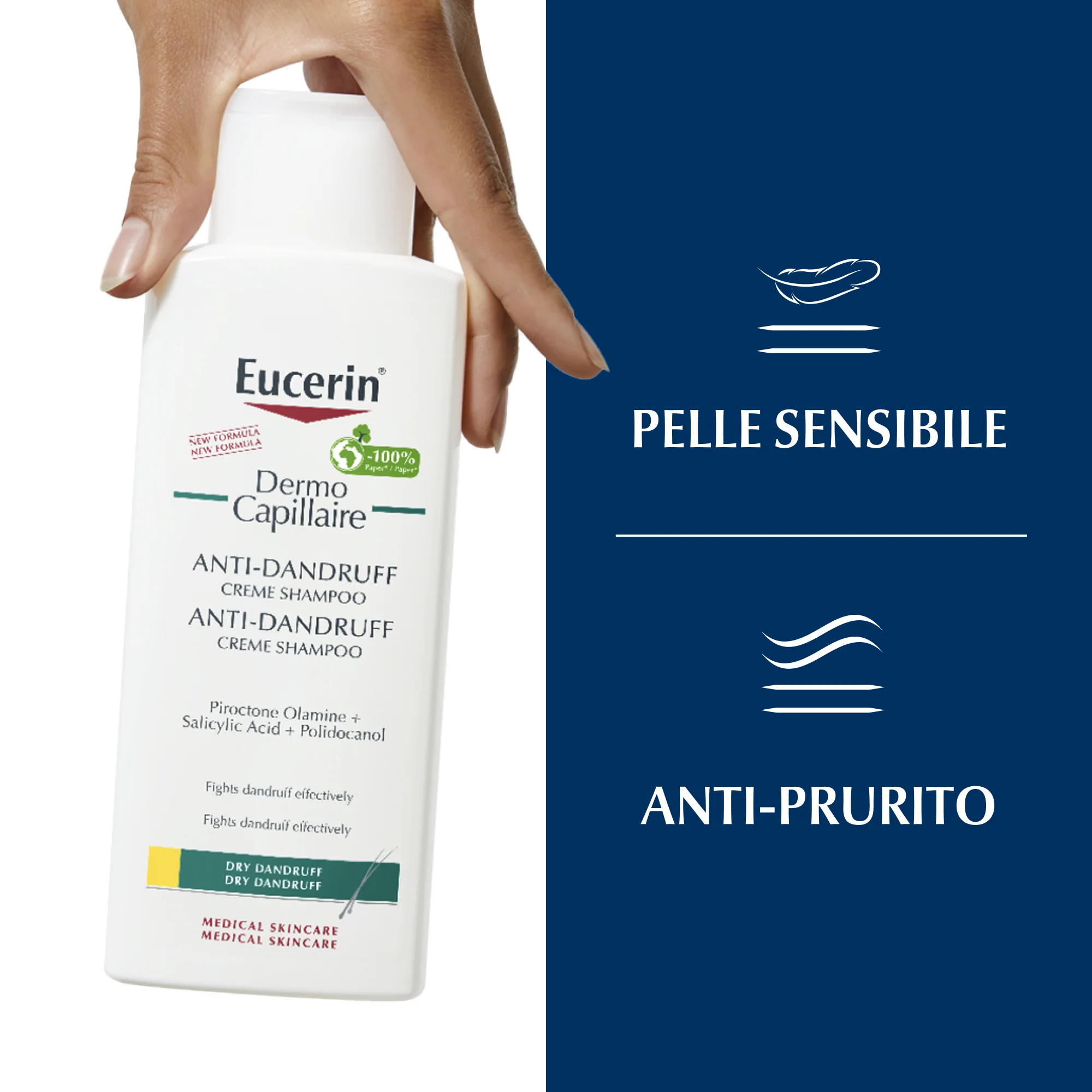 Șampon-cremă anti-mătreață DermoCapillaire pentru păr uscat - Șampon anti-mătreață