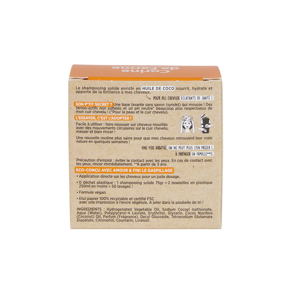 corine de farme Shampooing solide cheveux secs Capillaires
