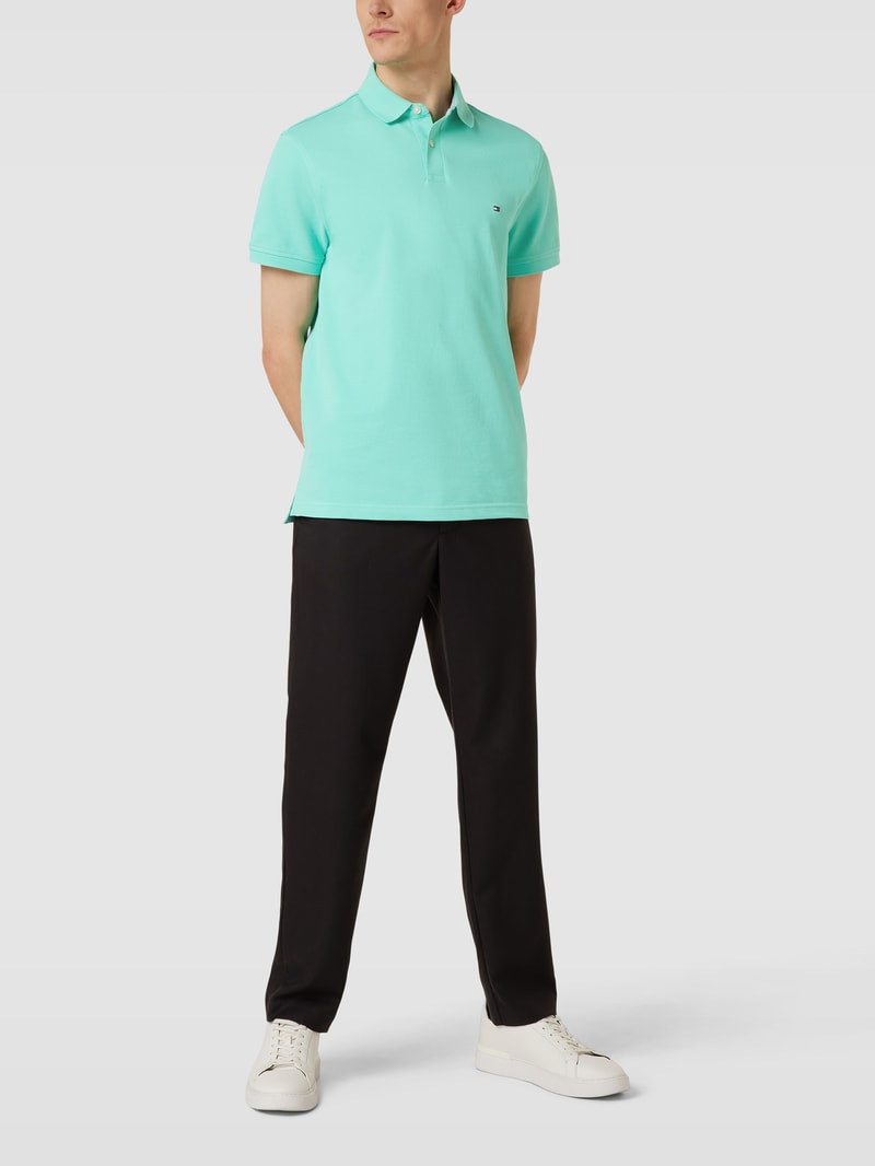 Poloshirt mit Label-Stitching in mint