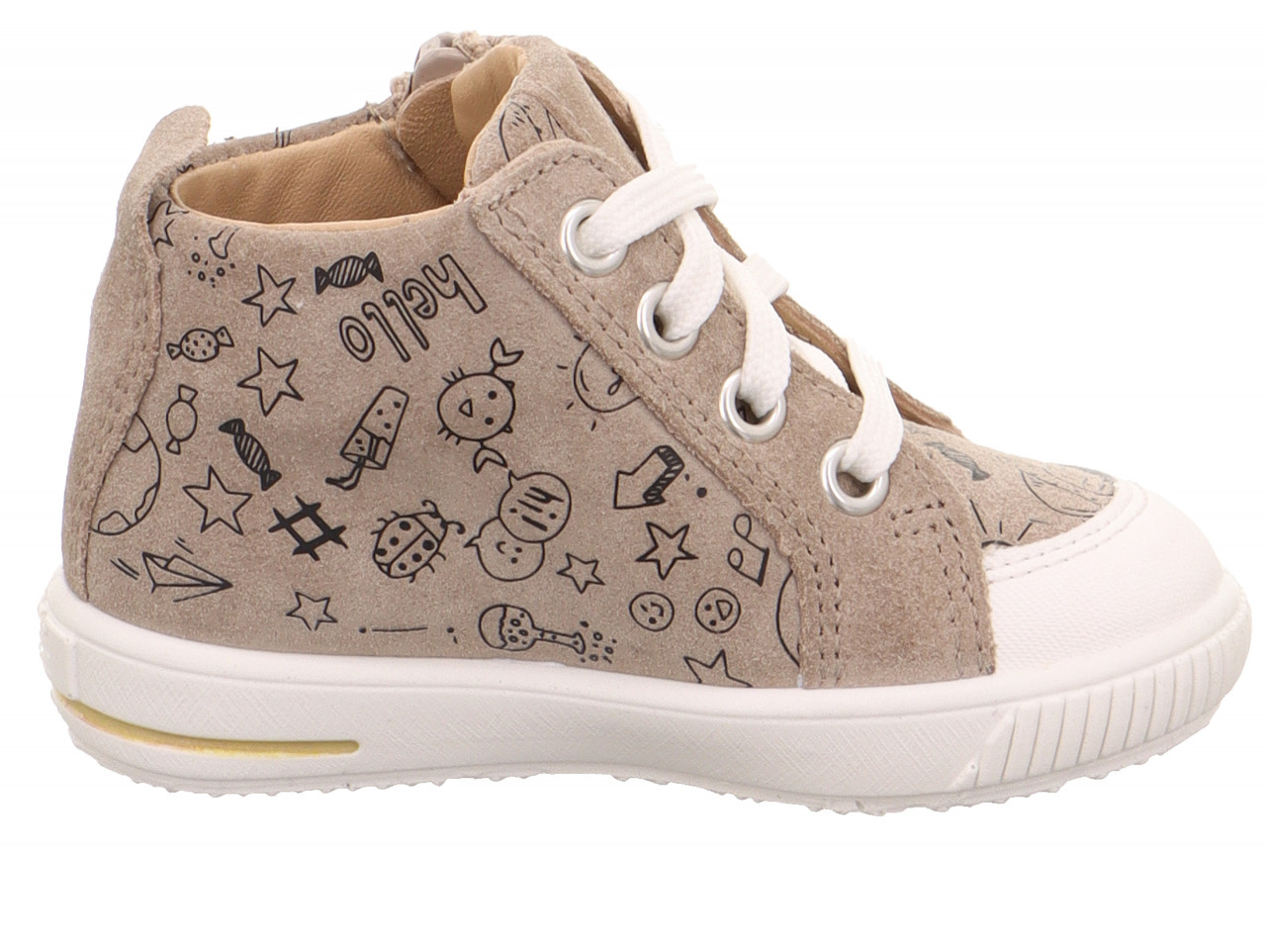 MOPPY - Beige/WeißSneaker low mit Reißverschluss