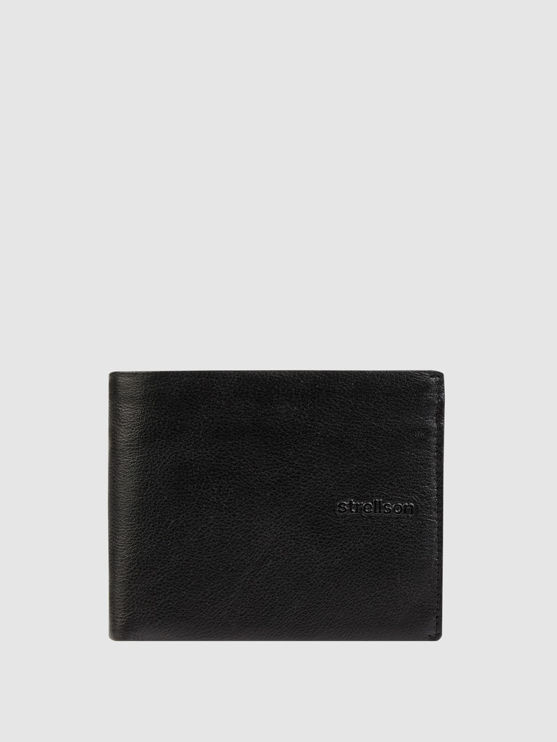Portemonnaie aus Leder Modell 'Carter' - RFID-blocking in schwarz