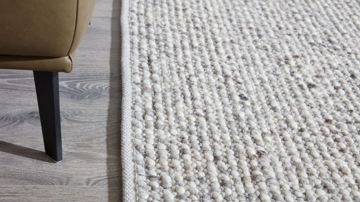 Interliving Handwebteppich 8001 Kalkstein 65 x 130 cm