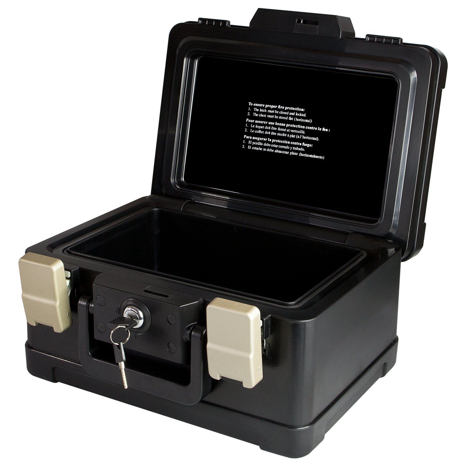 Honeywell Geldkassette Feuerfeste Dokumentenbox, DIN A5, 30,9 x 24,9 x 17,8 cm, Schwarz