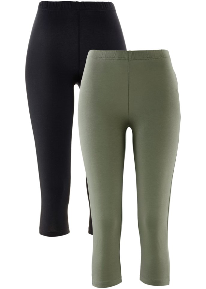 Stretch-Capri-Leggings (2er Pack)