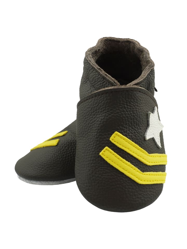 Yalion Leder-Krabbelschuhe 