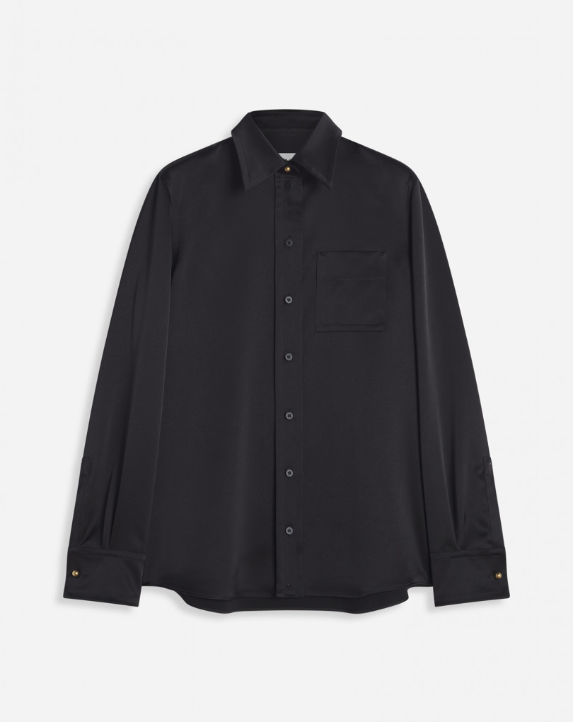 CHEMISE UNIE EN SATIN