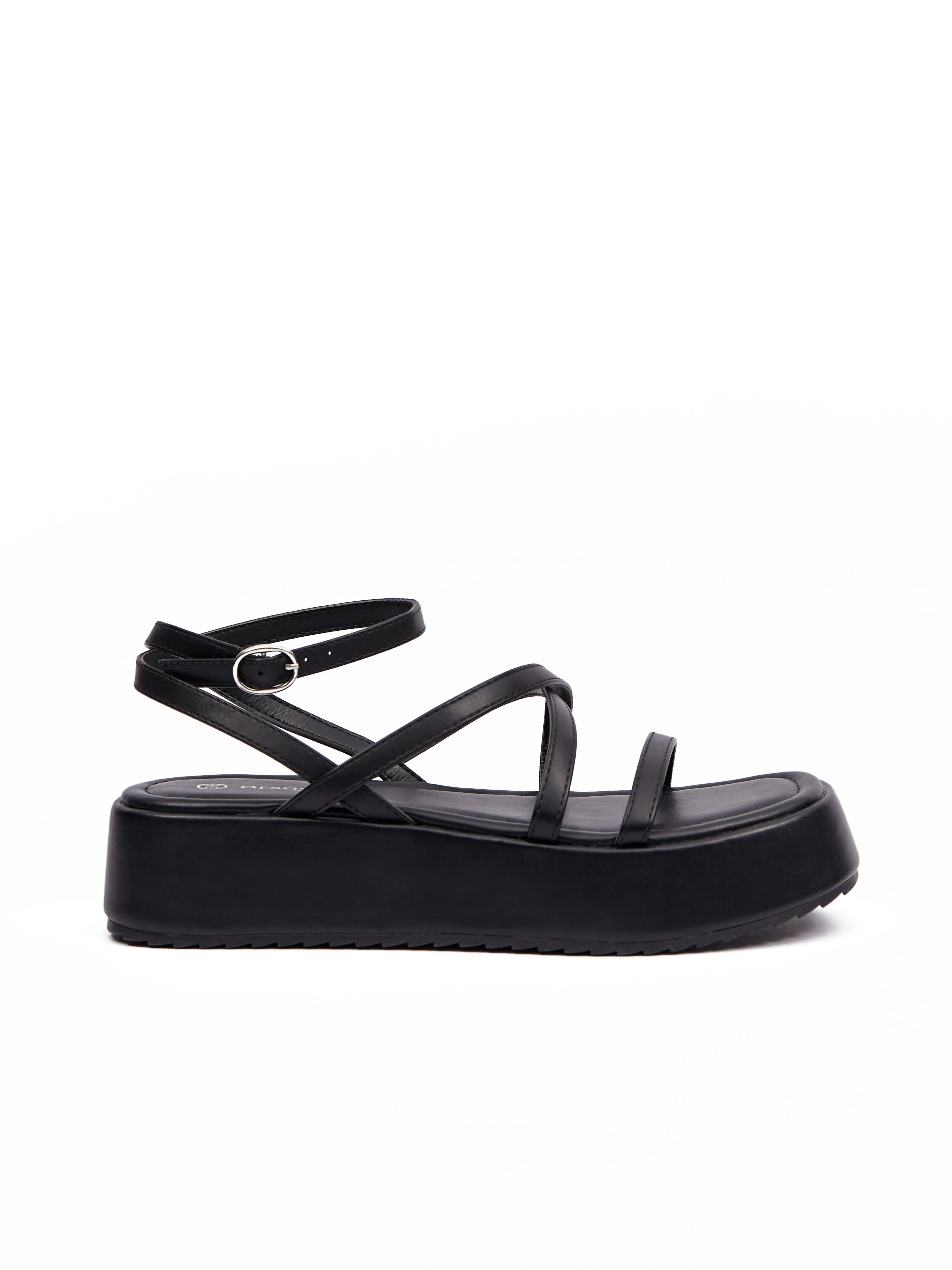 Schwarze Damen Sandalen mit Plateau ORSAY