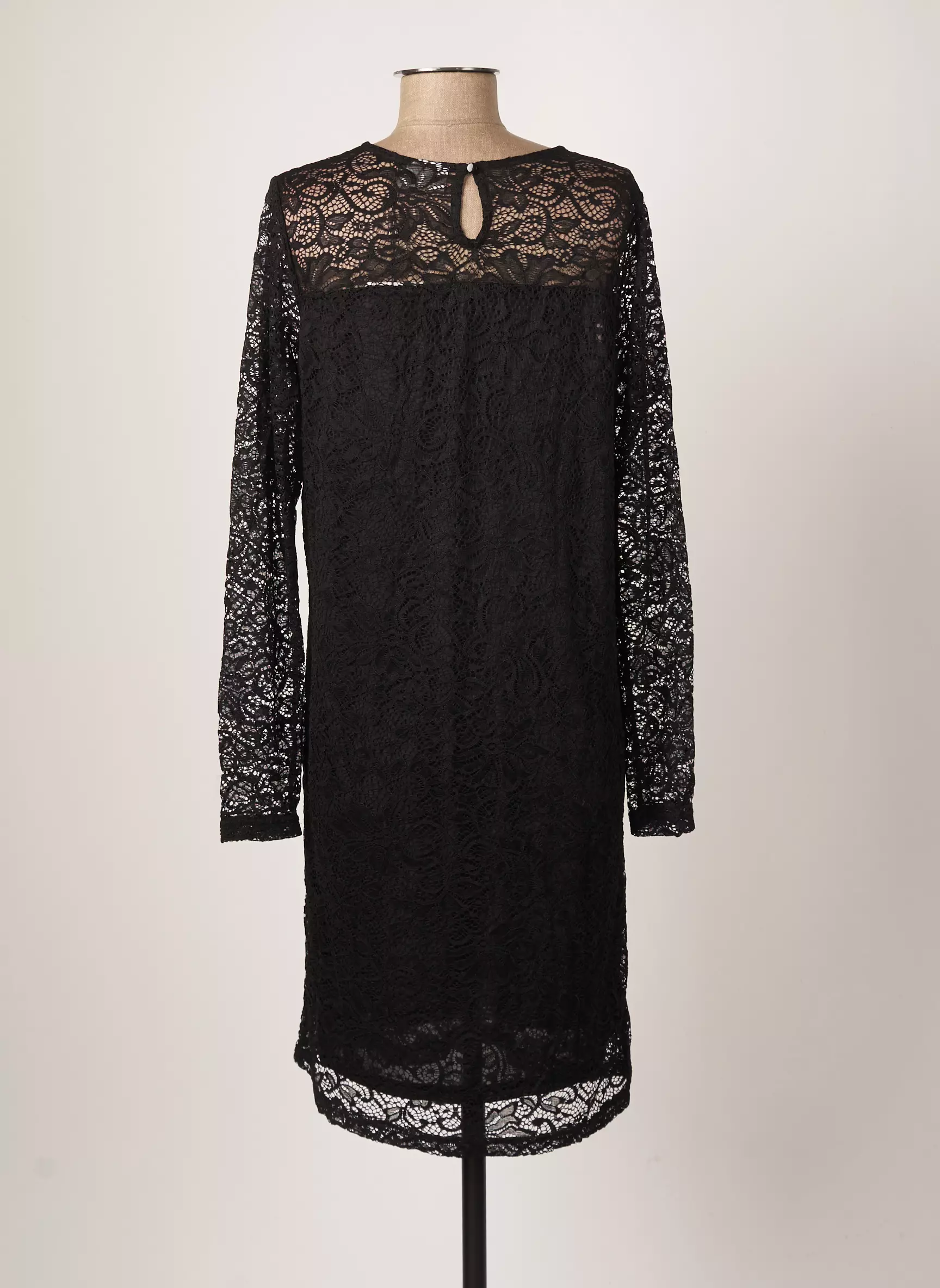 Kaffe Robes Mi Longues Femme couleur noir