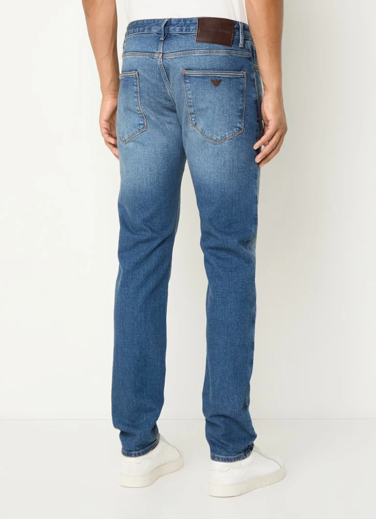 Blugi Emporio Armani slim fit, spălare medie