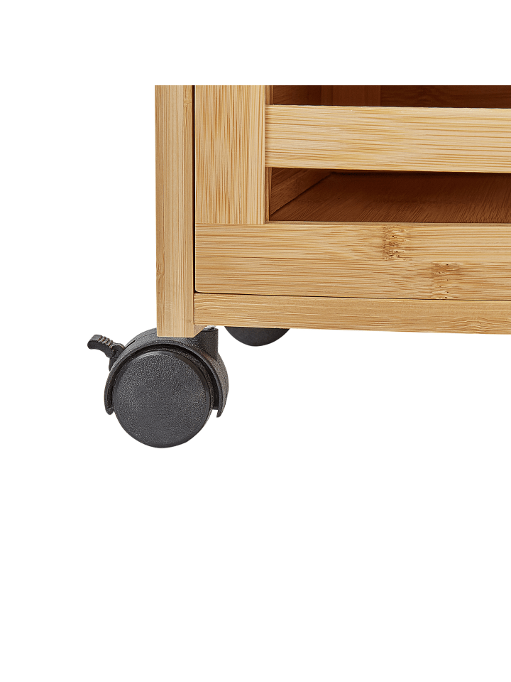 Beliani Badezimmerschrank SHAWNEE in Heller Holzfarbton - (W) 32 x (H) 90 x (L) 30 cm günstig kaufen onesize