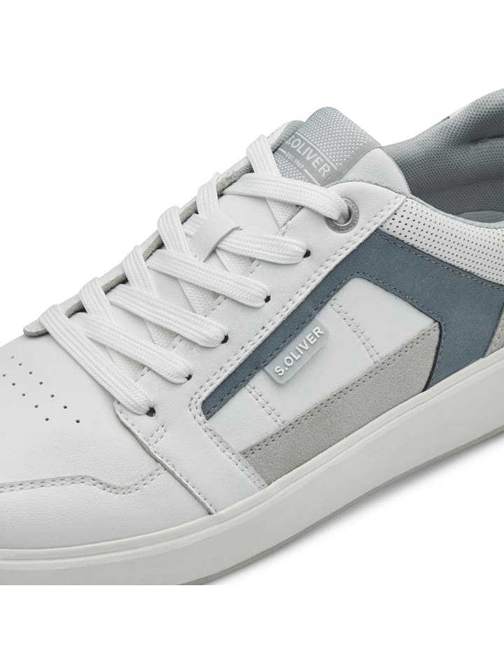 s.Oliver Sneakers in Weiß/ Blaugrau günstig kaufen
