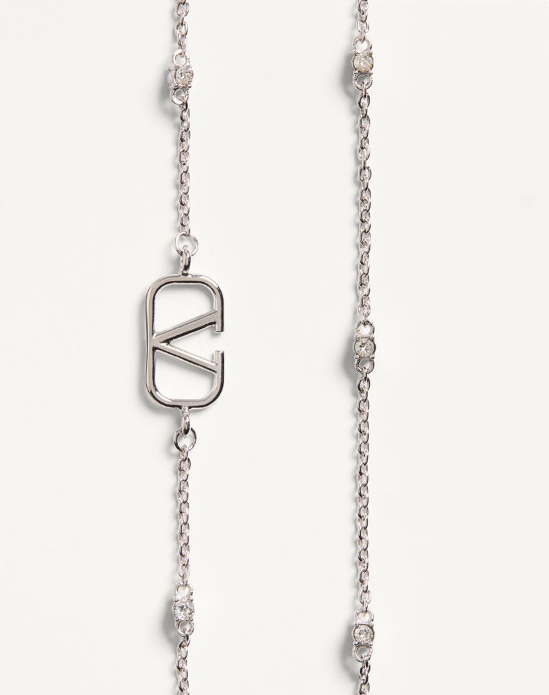Colar Mini VLogo Signature em metal e cristais Swarovski®