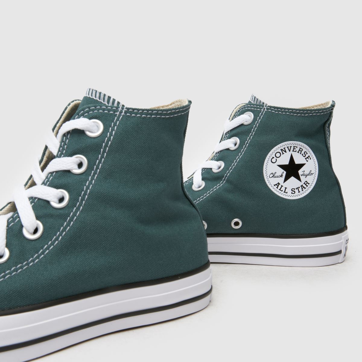 Converse – All Star – Mörkgröna höga sneakers