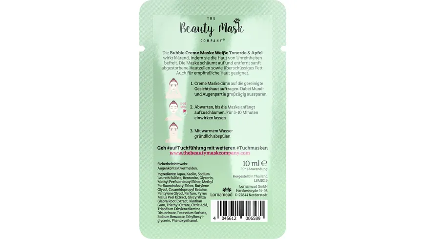 WEISSE TONERDE & APFEL CREMEMASKE 15 g