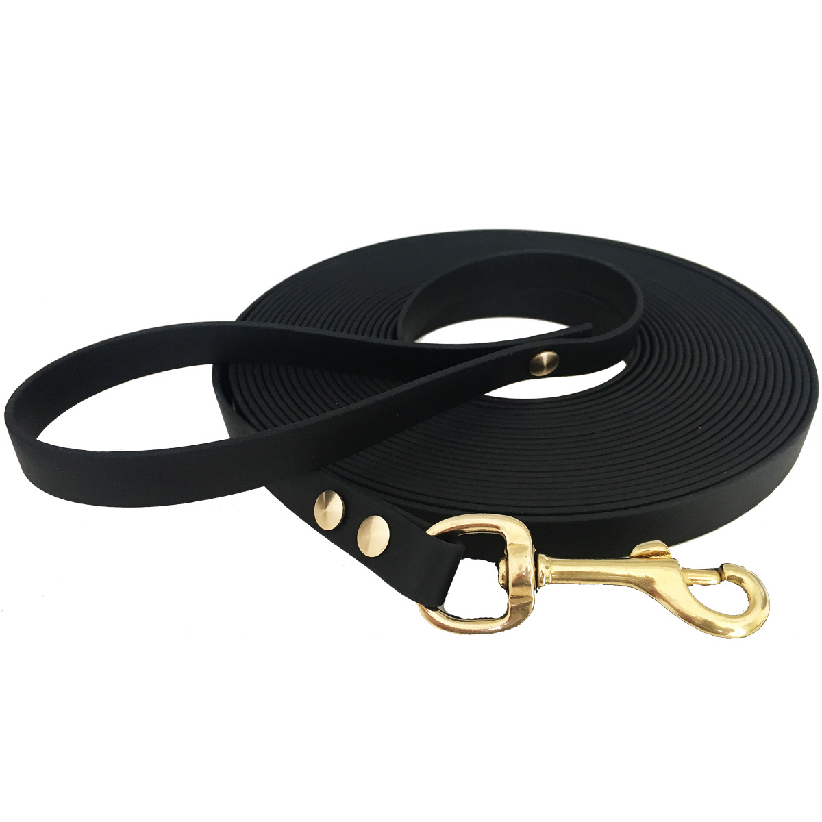 bio-leine Hundeleinen bio-leine 25-35 kg Schleppleine Biothane schwarz 7,5 m