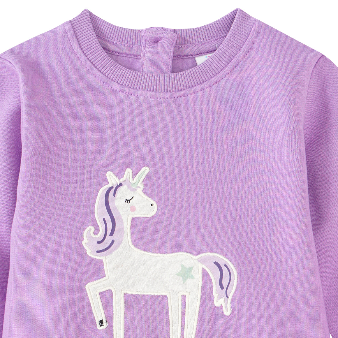 Baby Sweatkleid mit Einhorn-Applikation