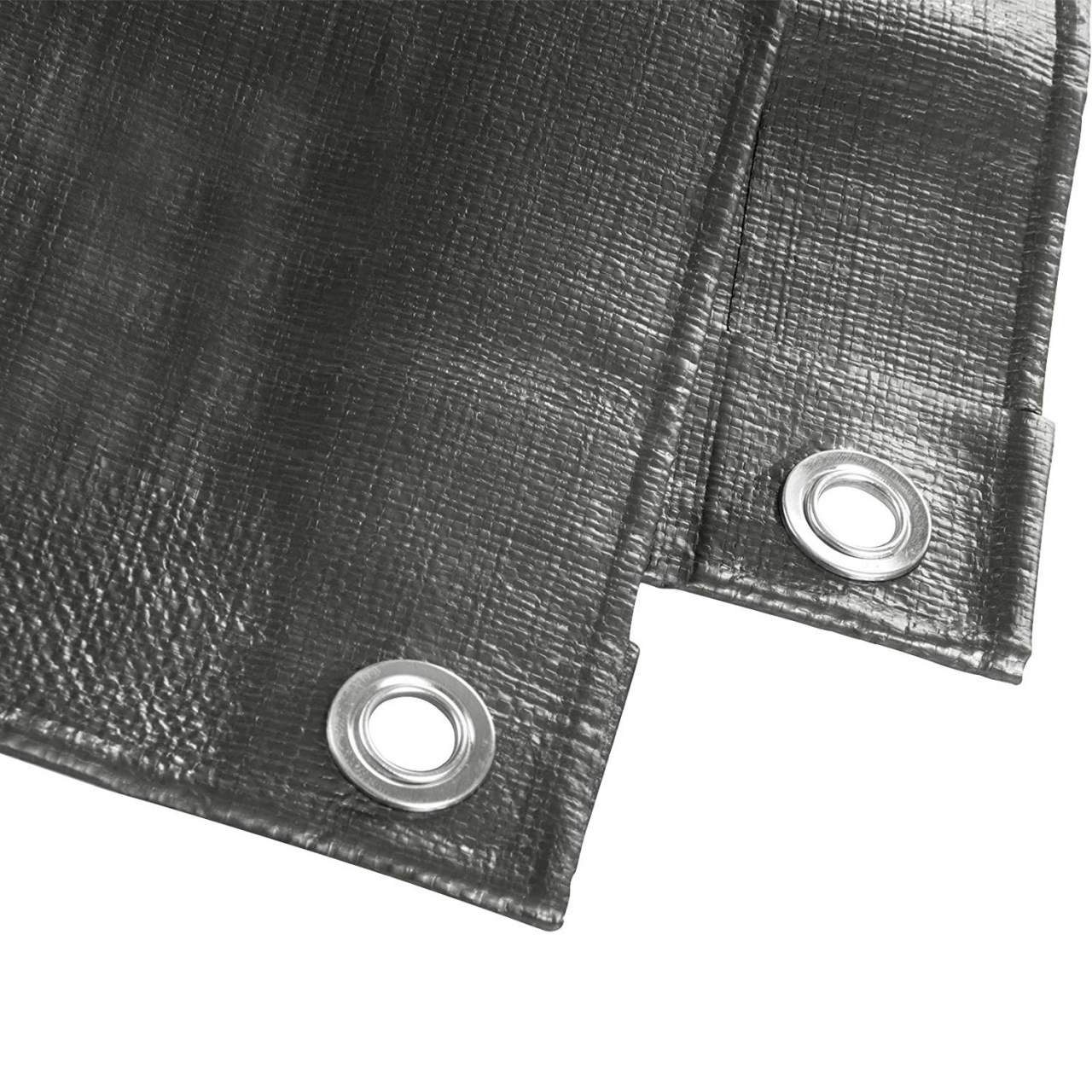 Woltu Pool-Abdeckplane (1-St), Abdeckplane Gewebeplane,180g/m² grau