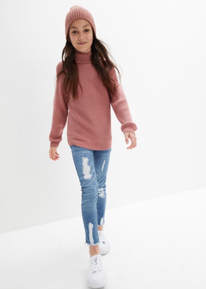 Mädchen Rollkragen Pullover
