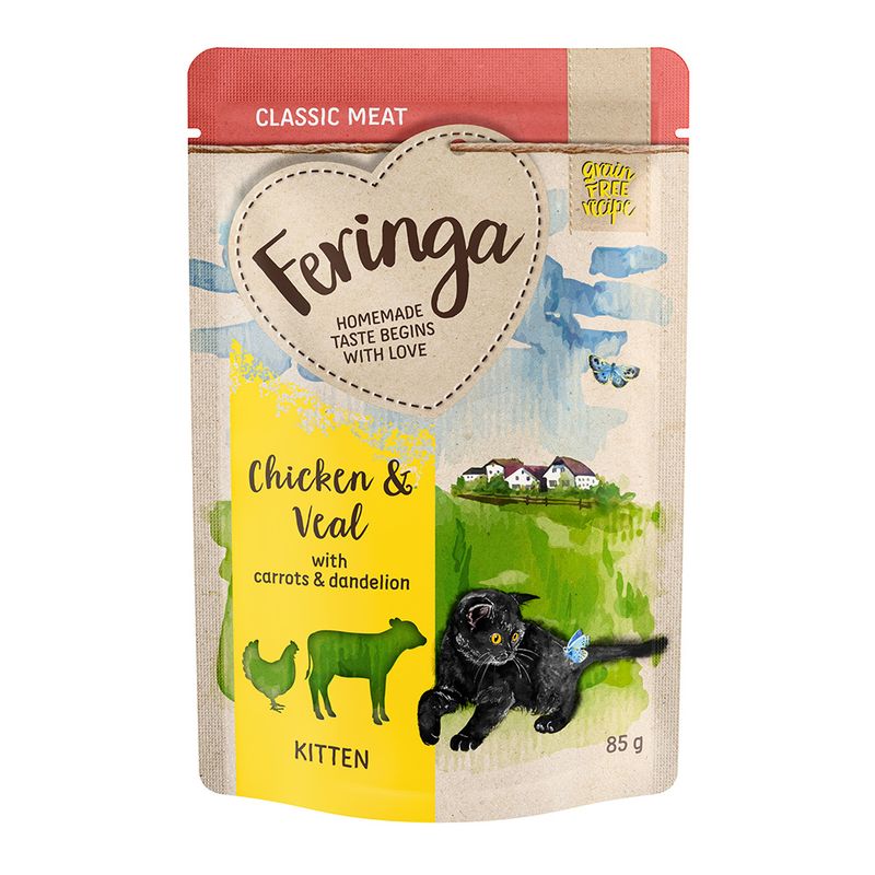 Feringa Classic Meat Menü Kitten Pouches 12 x 85 g