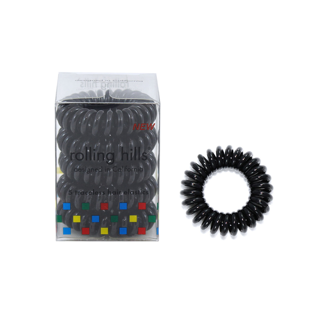 rolling hills Hair Rings Black Elastique sans traces
