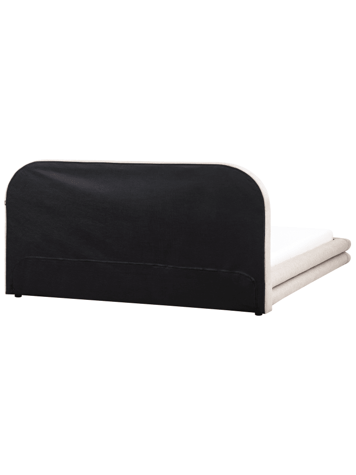 Beliani Doppelbett LAVARDENS in Beige/Schwarz - (W) 201 x (H) 107 x (L) 222 cm günstig kaufen onesize