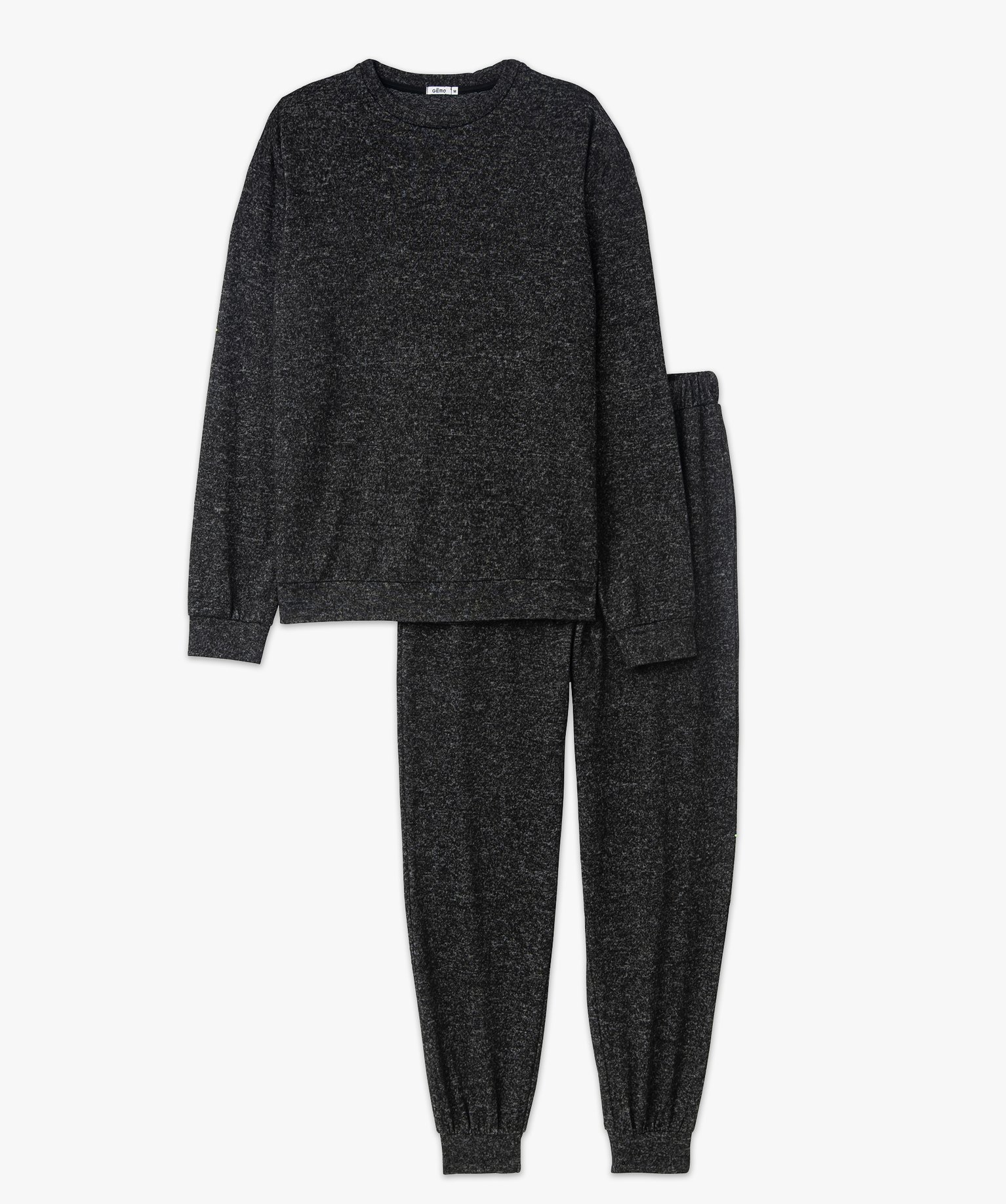 Pyjama en maille douillette homme gris | GEMO
