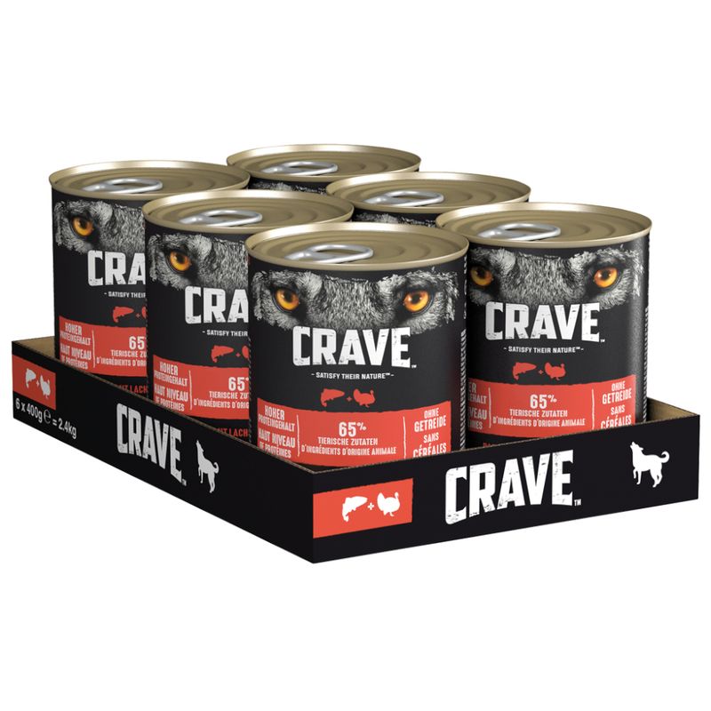 Sparpaket Crave Adult Hundefutter 24 x 400 g