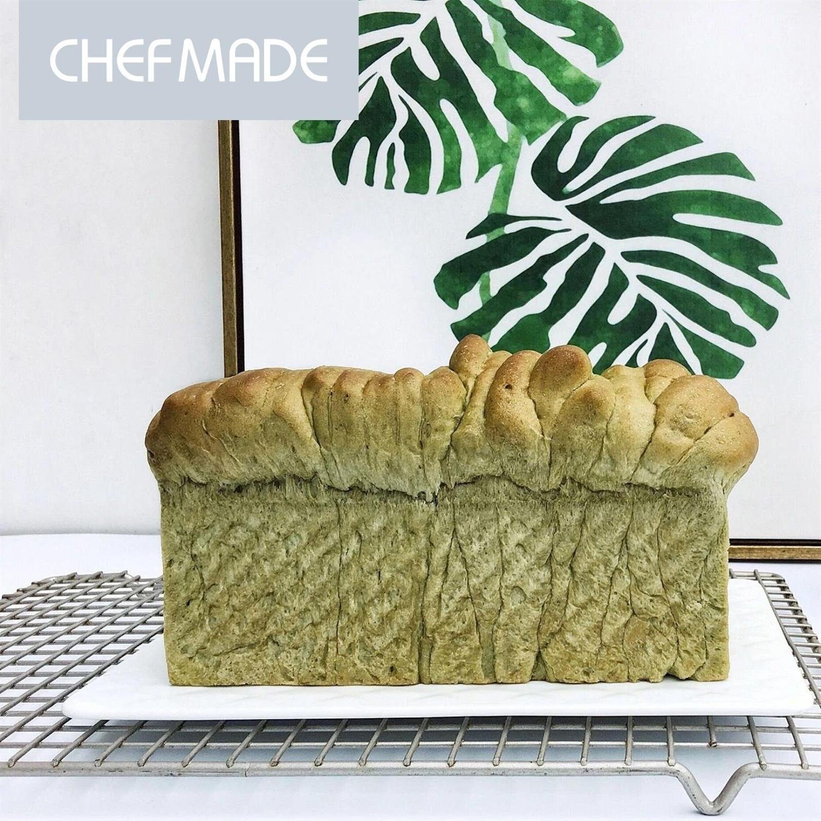 Chefmade Brotbackform Backform, (CHEFMADE, 22cm Toastbrot Backform mit Deckel, 223x87x77mm, Champagnergold, antihaft- & silikonbeschichtet, Buttertoastform, Kastenbrot-Form, Toastbackform, Brotbackform, loaf pan, Karbonstahl 2-tlg), Brotbackform mit