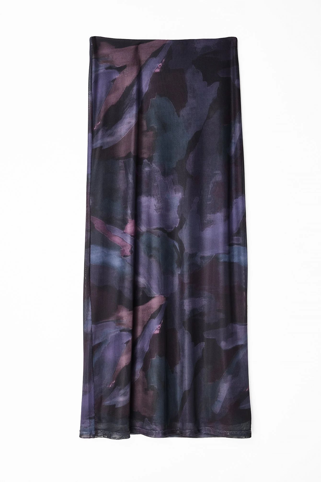 Mesh-Maxirock mit niedriger Taille