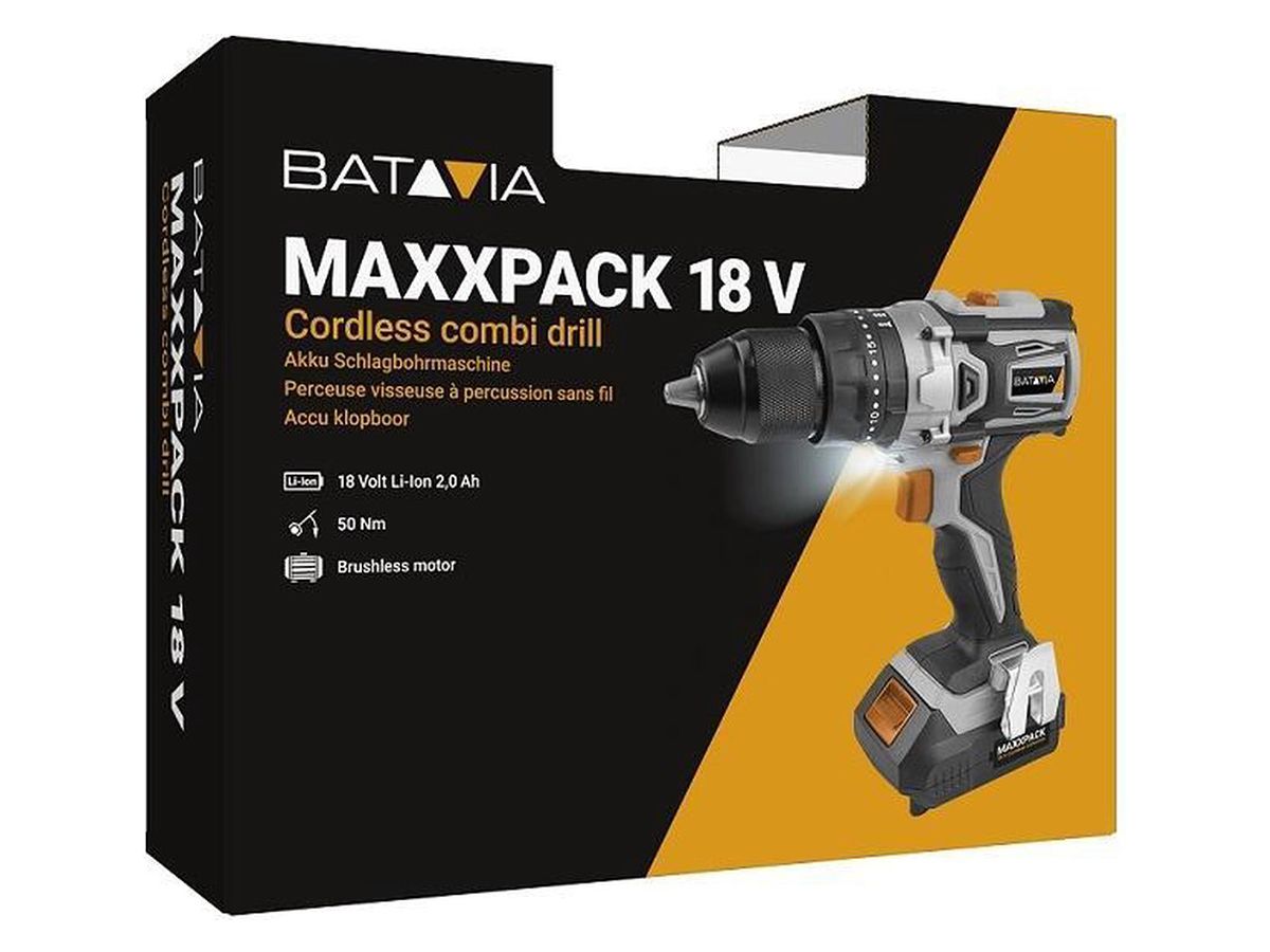 Batavia Maxxpack Schlagbohrmaschine mit Akku und Ladegerät