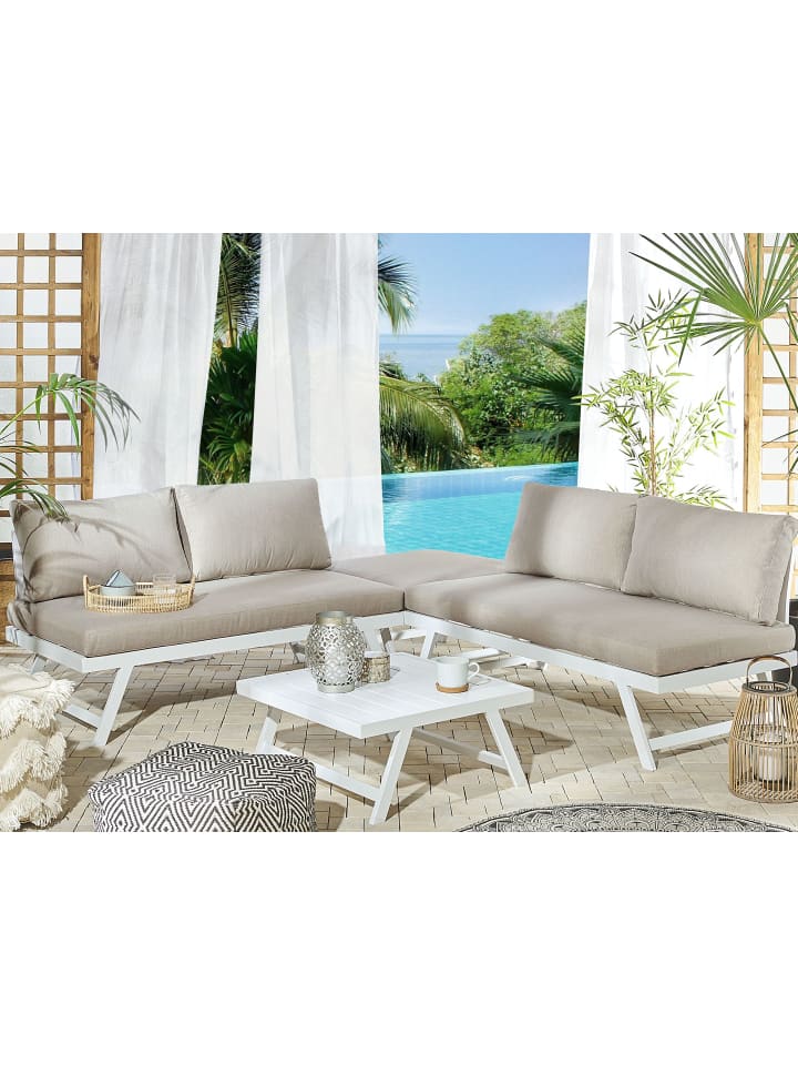 Beliani 2-tlg Lounge Set COCCORINO in Grau/Weiß günstig kaufen onesize